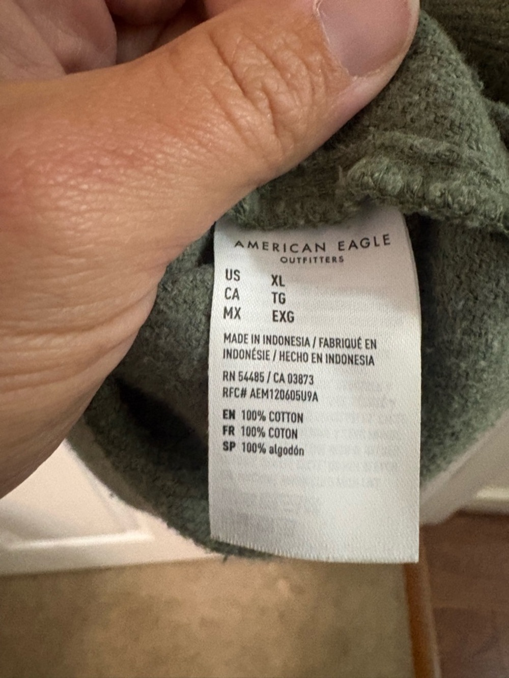 American Eagle oversized fleece cotton shirt - Picture 5 of 6